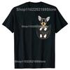 Funny Black Chihuahua Dog In Pocket T Shirts Men Women Pure Cotton Humor Streetwear Tee Shirt Short Sleeve Unisex Loose Clothing