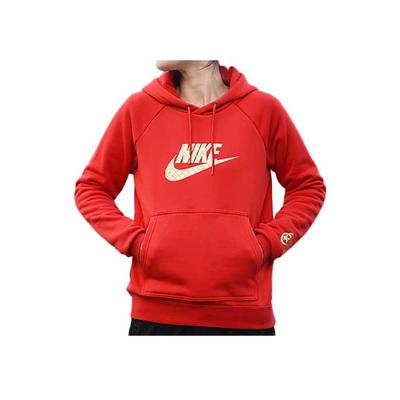 Moletom Casual com Capuz Pulôver Tops Femininos Vermelho DH1398-650
