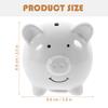 Ceramic Piggy Bank Coin Bank Personalized Money Saving Bank Delicate Nursery Decor (White) Banks To Save Box