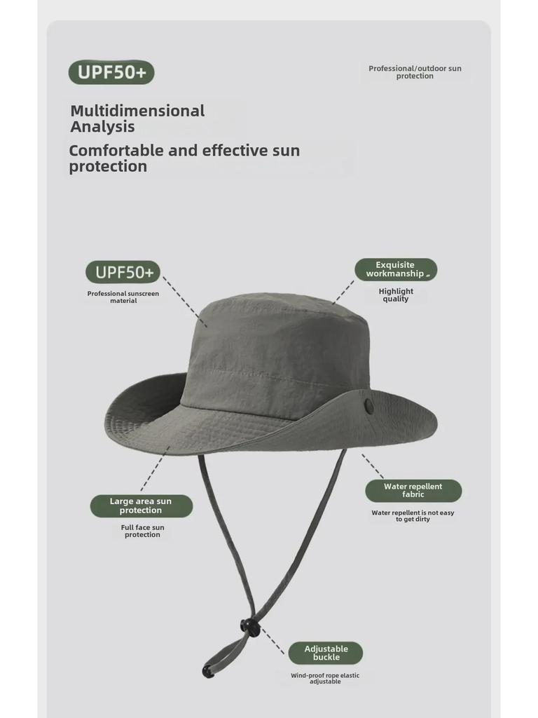 Damen Schnelltrocknender Wasserdichter Fischerhut - Japanischer Stil, Sonnenschutz, Modischer Flacher Top-Beckenhut für Outdoor-Aktivitäten