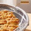 Mesh Tempura Drip Pan Rust-proof Air Fryer Drain Basket Steaming Rack Oil Strainer Tray  Snack