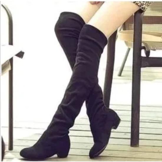 New Winter Thigh High Boots Women Shoes Over The Knee Boots Flat Long Ladies Rubber Boots  De Mujer Botas