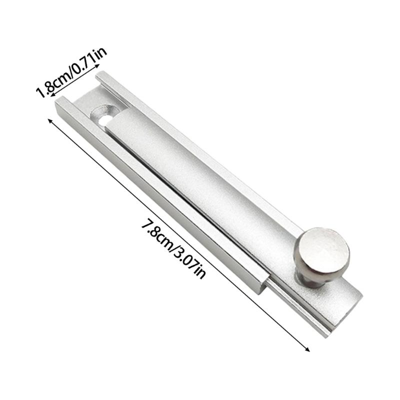 Snadno instalovatelný posuvný dveřní šroub s pevnou kovovou konstrukcí Moderní push-pull uzávěr dveří 78 mm pro lepší bezpečnost