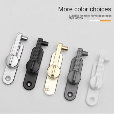 Multipurpose Zinc Alloy Sliding Door Lock Antitheft Easy To Install Door Catch Bolt Safety 90/180 Degree Door Lock Guard Gate