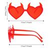 Rhinestones Halloween Cosplay Glasses Heart Shape UV Protection Sun Glasses  Party Props