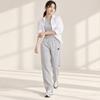 New Balance Essentials Kleines Logo Basic Fleece Gebürstet Offene Saumhose Trainingshose Grau Nbmldb1063 15