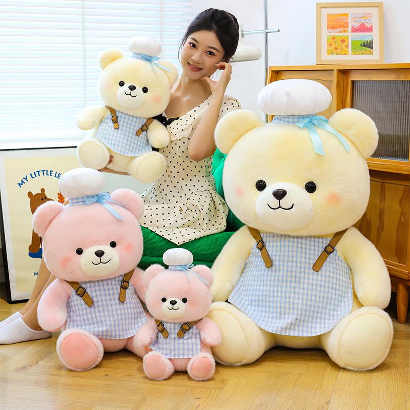 Cute retro couple bear doll creative plush toy teddy bear doll birthday gift