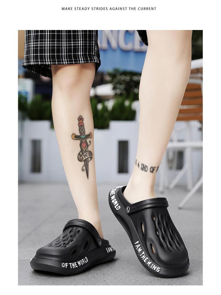 Chaussures de Jardin Noix de Coco à Bout Fermé pour Homme – Semelle Souple, Respirantes, Sandales et Pantoufles Tendance Tout-Allant pour la Plage.