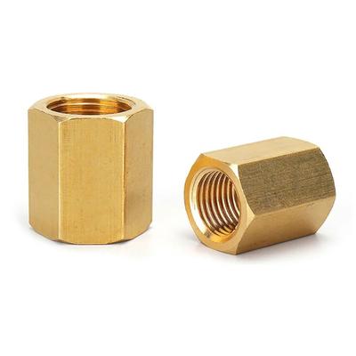 1/8" 1/4" 3/8" 1/2" 3/4" BSP Female Thread Hex Coupling Coupler Connectors Copper Pipe Fitting Hose Adapter For Water Fuel Gas