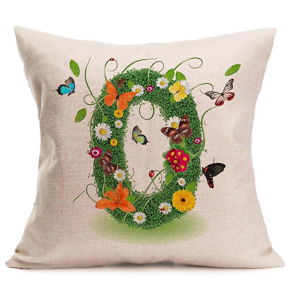 

45x45 см английская буква трава лепесток наволочка наволочка без ядра 45x45cm Single pillowcase