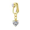 Non-Piercing Butterfly Fake Belly Piercing Butterfly Clip On Umbilical Navel Crystal Fake Piercing Fake Clip Belly Button Rings