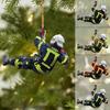 Elegant Acrylic Christmas Firefighter Car Charm For Cozy Home Ornamentation