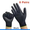 2/6Pairs PU Coated Safety Work Gloves Light Duty Seamless Knit Gloves with Grip Women Men Mechanic Cleaning Mechanic Automotive