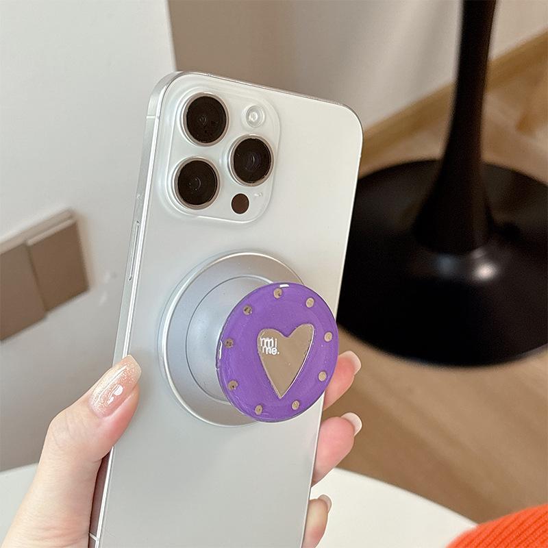 Creative Heart-Shaped Airbag Phone Holder & Retractable Desktop Stand for Watching Dramas
