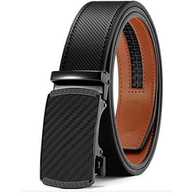 Genuine Leather Belt for Men with Autolock Buckle - Micro Adjustable Belt Fit Everywhere | Formal & Casual | Elegant Gift Box