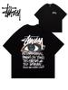 Oversized Cotton T‑shirt with Stüssy Print