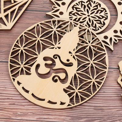 30cm Wooden Wall Sign Flower Of Life Shape Laser Cut Wood Wall Art Home Decor Craft Sacred Meditation Energy Geometry Ornament