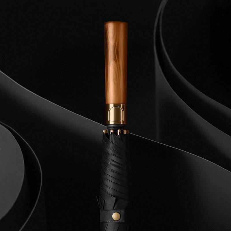 Golf Umbrella Automatic Wooden Handle Straight Umbrella Business Double Long Pole Umbrella