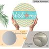 2D Flat Beach Starfish Welcome Sign, Aluminum Decorative Sign and Plaque, Various Sizes. Wave Beach Theme Nautical Style Wall Decoration Suitable for