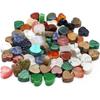 40 Pcs Healing Loose Beads Flat Heart Shape Natural Necklace Stone Pendants Crystal for Jewelry Making DIY Craft