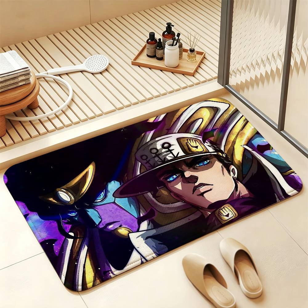 JoJo J-Jotaro Kujo Soft Comfortable Short Plush Rug Carpet mat Anti‑Slip Floor Mat Machine Washable Home Decor