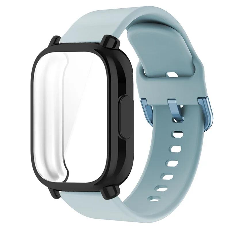 22mm Silicone Strap With Case For Xiaomi Redmi Watch 5 Active Lite Smart Watch Wrist Band TPU Case For Redmi Watch 5 Active Lite