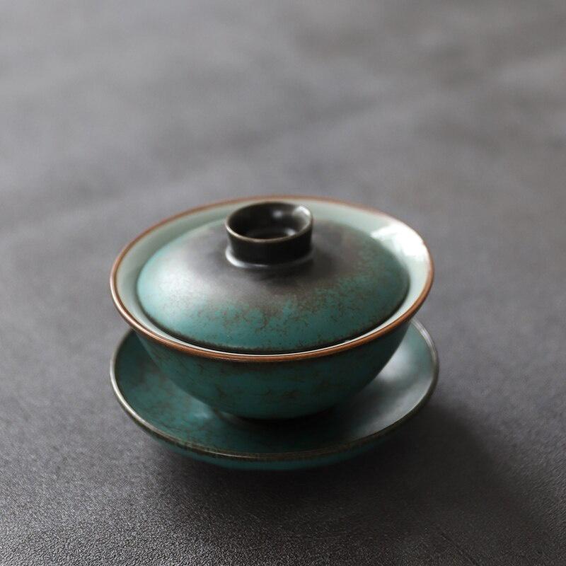 Ceramic Cover Bowl Vintage Tea Bowl Japanese Style Tea Bowl