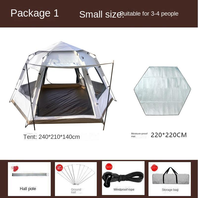 Cort de exterior Cort hexagonal automat, rezistent la ploaie