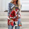 Autumn Winter Christmas T-shirt Santa Claus 3D Print Women Long Sleeve T Shirts Fashion Streetwear Woman Tunic Tees Top Clothing