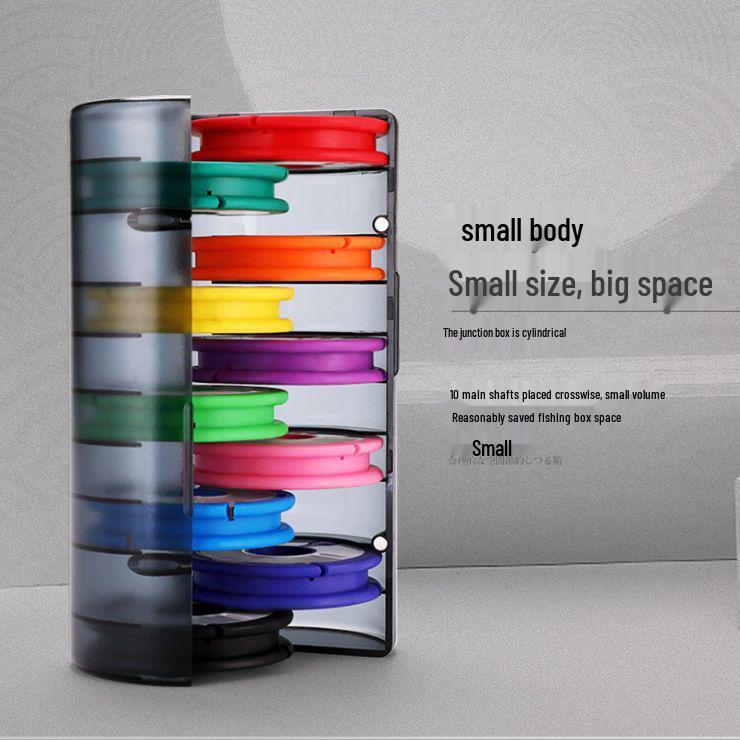 Rainbow Silicone Multifunctional Fishing Line Reel Box