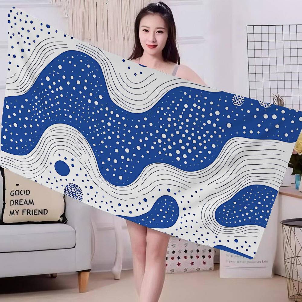 Popular Art Y-Yayoi KusamaS Beach Towel Colorful Bath for Girl Microfiber Quick Dry Custom Sand Free Beach Yoga Spa Gym Pool