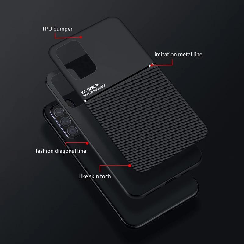Luxury Car Holder Leather Case For Huawei P50 Pro Honor 50 60 70 ro Shockproof Soft TPU Cover