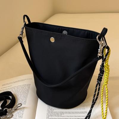 Women'S Bag Japanese Fashion Lazy Casual Tote Bag Simple Shoulder Oblique Span Nylon Bucket Bag