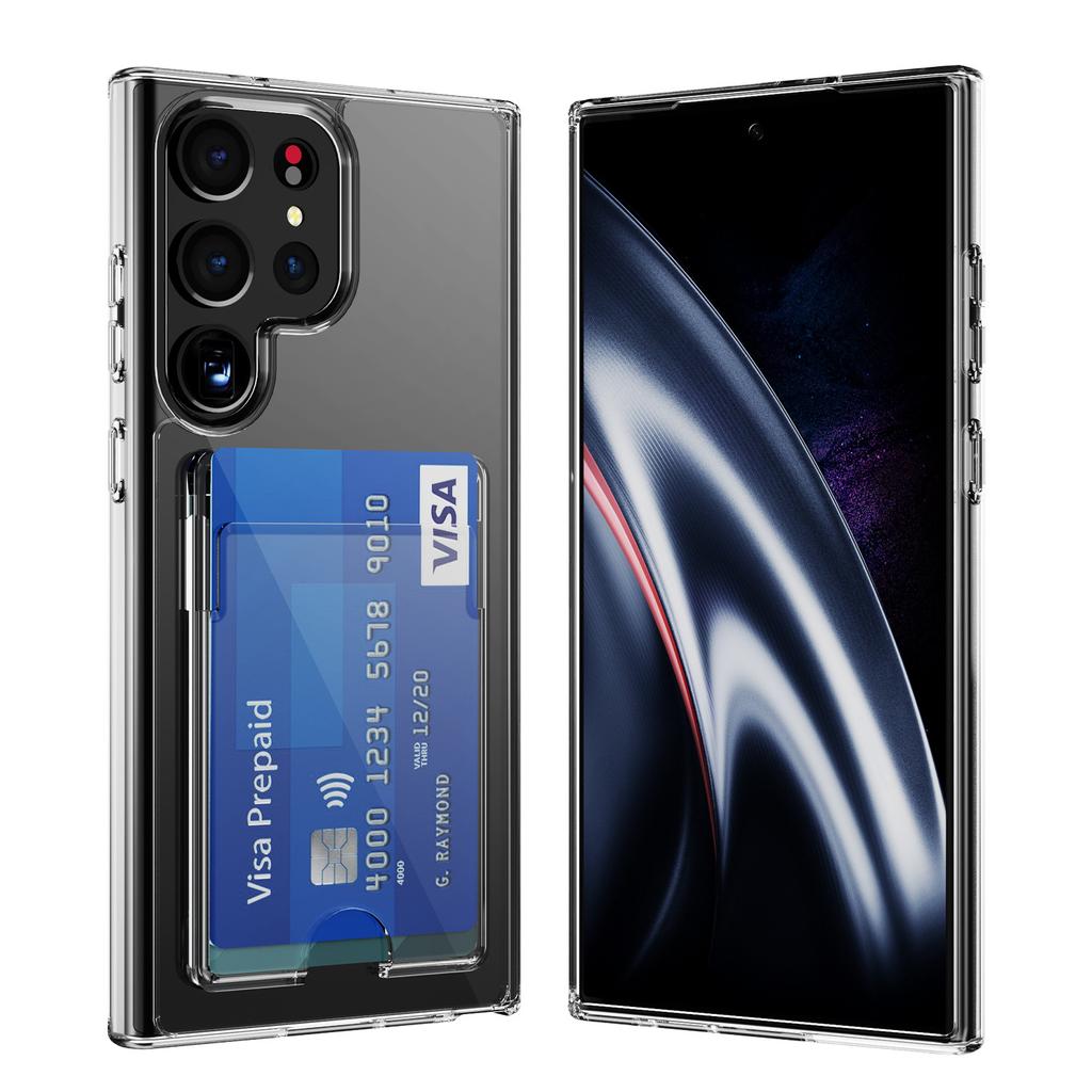 Applicable To Samsung S26Ultra Crystal Clear Card Mobile Phone Case S25Ultra Transparent S24Ultra Anti-drop Protective Case