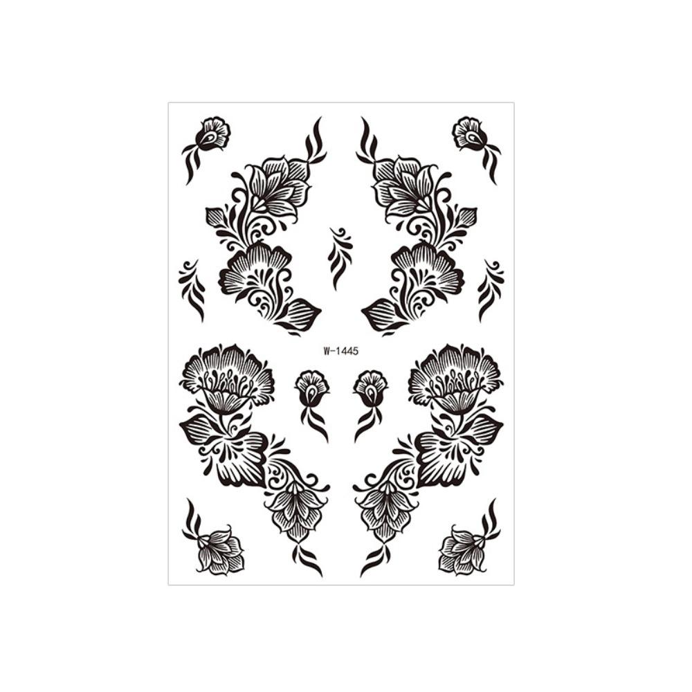 Fake Henna Tattoo Stickers India Mehndi Flower Body Art Sticker  Women/Lady/Girl