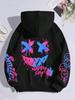 Šťastný den Graffiti Potisk Dámská Mikina Street Hip Hop Mikina Módní Kulatý Výstřih Univerzální Mikiny Vintage Oversize Oblečení Ženské