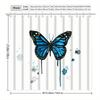 Blue Butterfly Shower Curtain, High-end Elegant and Anti-fog Bathroom Curtain,  Bathroom Decoration Pattern