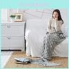 Mermaid Tail Knitted Blanket With Lightweight Faux Cashmere Perfect For Spring And Autumn Use