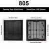 Black Vent Grille Waterproof Louver Vent Air Ventilation System Fan Grille  Electric Cabinet