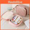 New Grid Pattern Small Storage Bag For Traveling Simple Makeup Organizer Portable Cosmetic Bag High Fashion Value