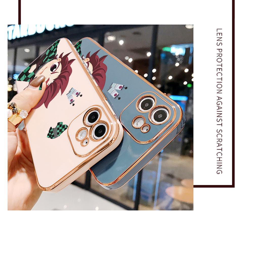 Barevné vzory tisku Pouzdro se čtvercovým vzorem na hraně Pokovené pouzdro na telefon Luxusní měkké pouzdro na telefon pro Huawei Honor Xiaomi Redmi