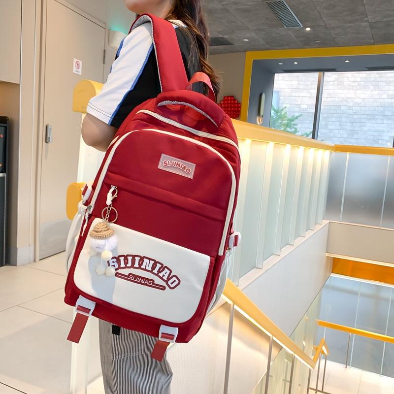 Рюкзак для школьников средней школы с цветными блоками — фото 20