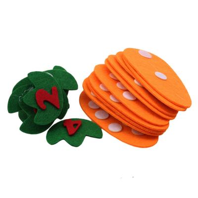 Montessori Handmade DIY Educational  Non-woven Children Puzzle  Carrot Digital Teaching Toys