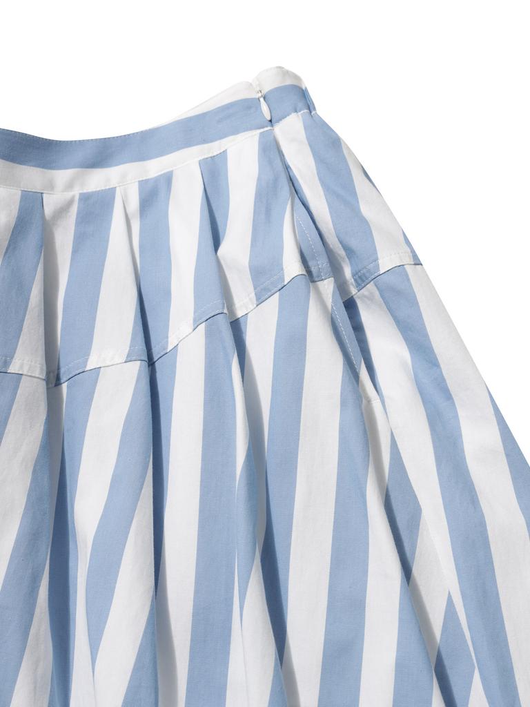 OLZEN Women'S Striped Skirt_Zlg2Rs2301Sbl