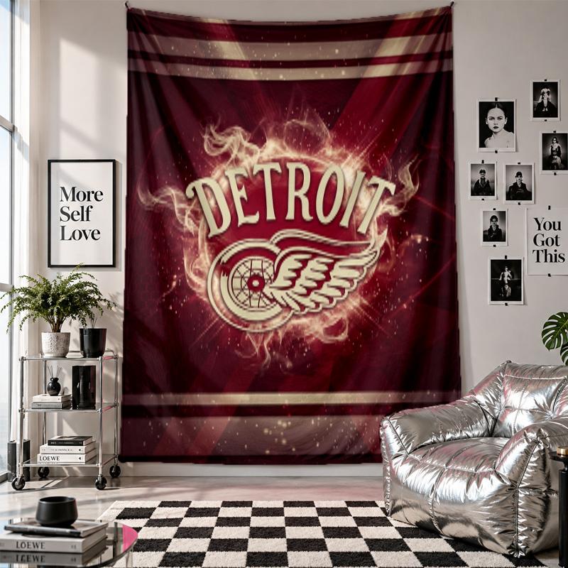 Detroit Red Wings Wall Tapestry Home Decor Wall Hanging Cloth for Bedroom Living Room Background