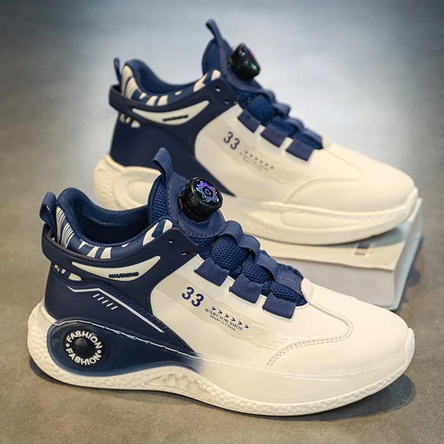 2025 MENS SHOES Mens Sneakers with Rotating Buckle Comfy Non Slip Lace Up Durable Shoes for Mens Outdoor Activities