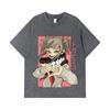275 GSM Gewassen T-shirts 100% Katoen My Hero Academia V19 Toga Print Unisex Zwaar Katoenen T-shirt