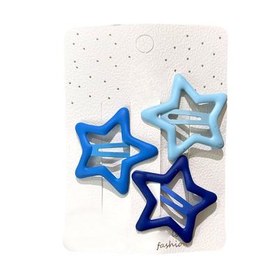Star Snap Hair Clips Hollow Star Hair Barrettes Mixed Color Cute Hairclips Hairstyling Accessories