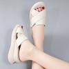 35-40 Summer Women's Large Fashion Solid Color Thick Soled Tall Sandals Anti Slip Slippers Women's Shoes