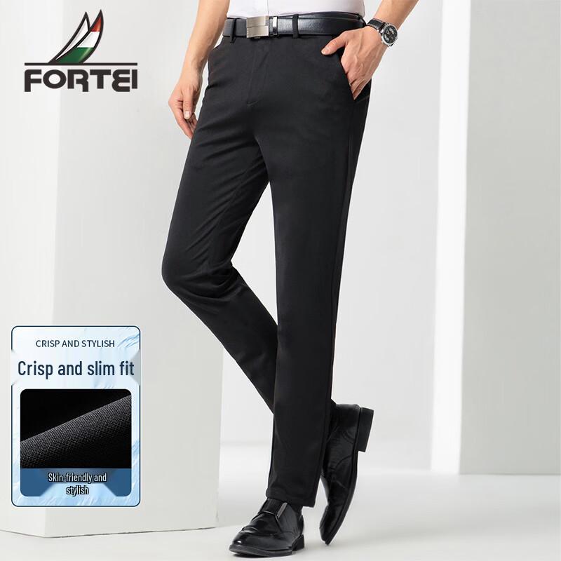 Futing Men s Summer Straight Leg Casual Dress Pants 33